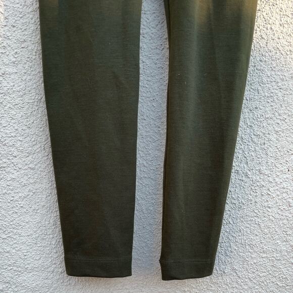 Alice + Olivia Green Ponte Knit Front Zip Leggings 6 - Picture 3 of 7